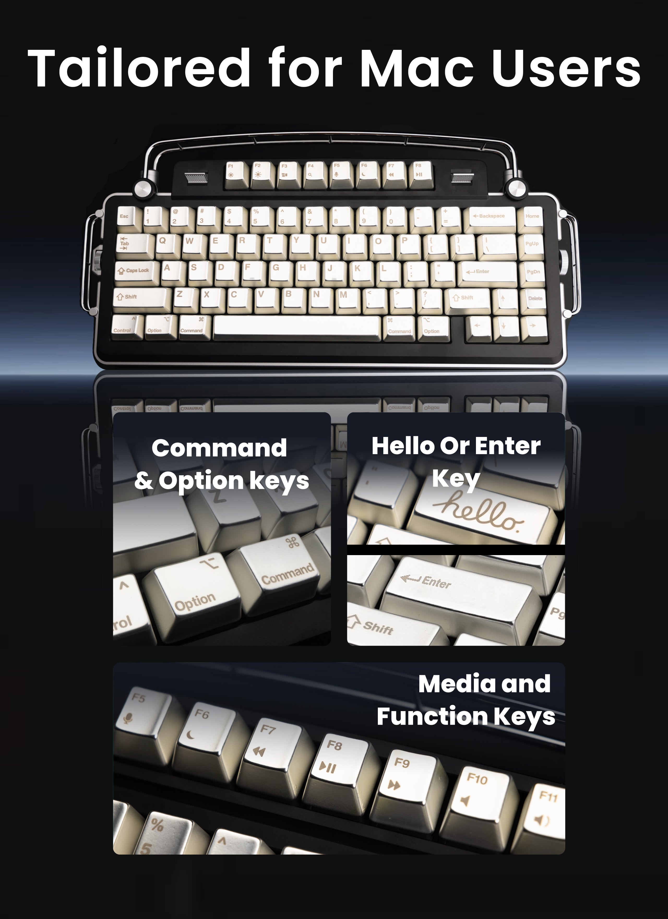Full Metal Keycap Set Hello Silver – Awekeys