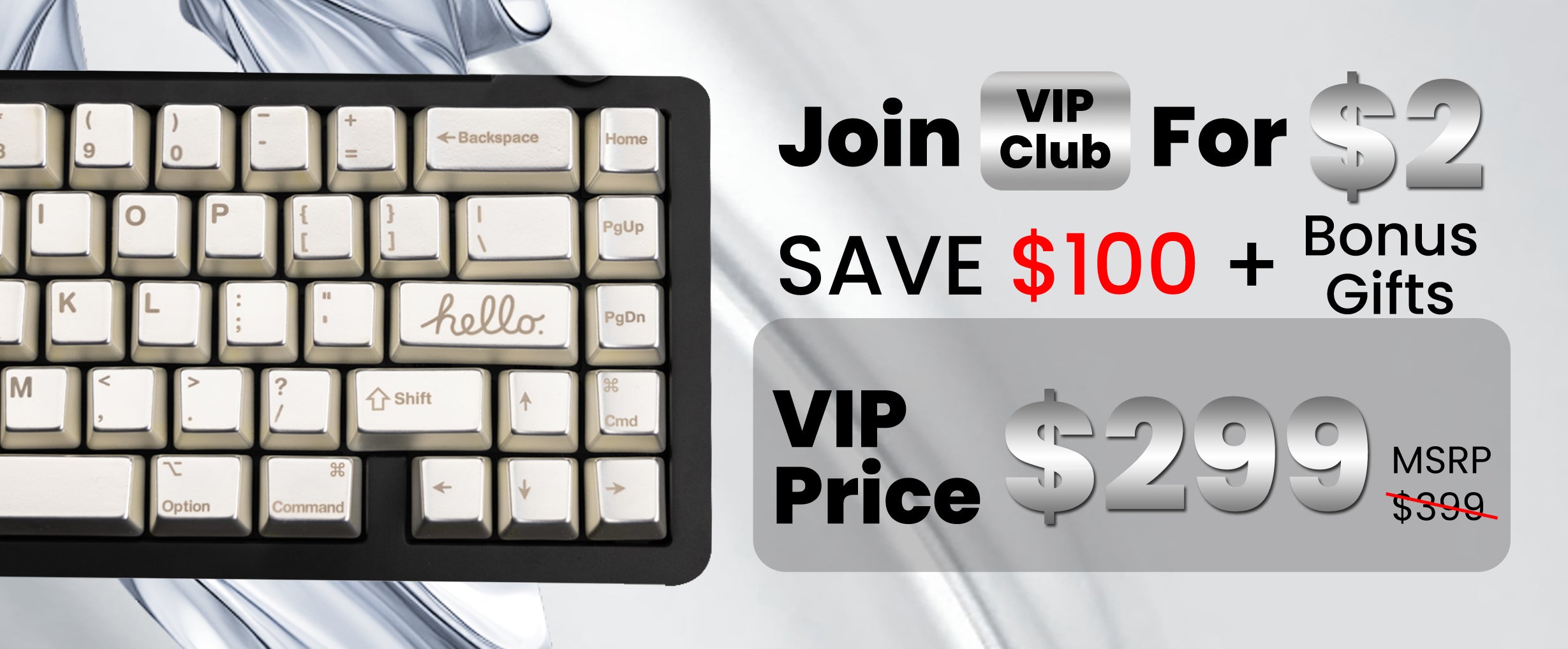 Full Metal Keycap Set Hello Silver – Awekeys
