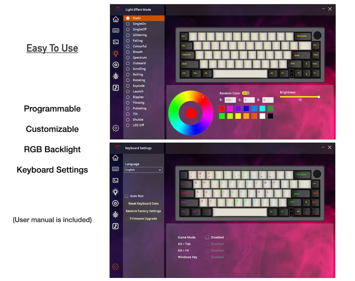 GMK67 Touchmax 65% Layout Keyboard